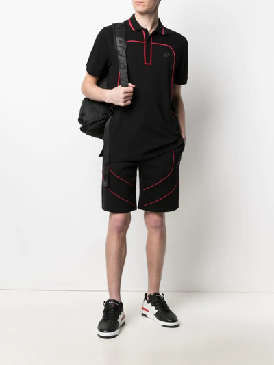 PHILIPP PLEIN pipe-detail track shorts outlook