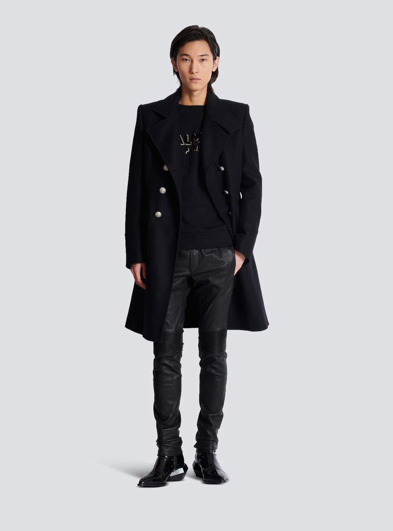 Balmain Metallic flocked Balmain sweatshirt outlook
