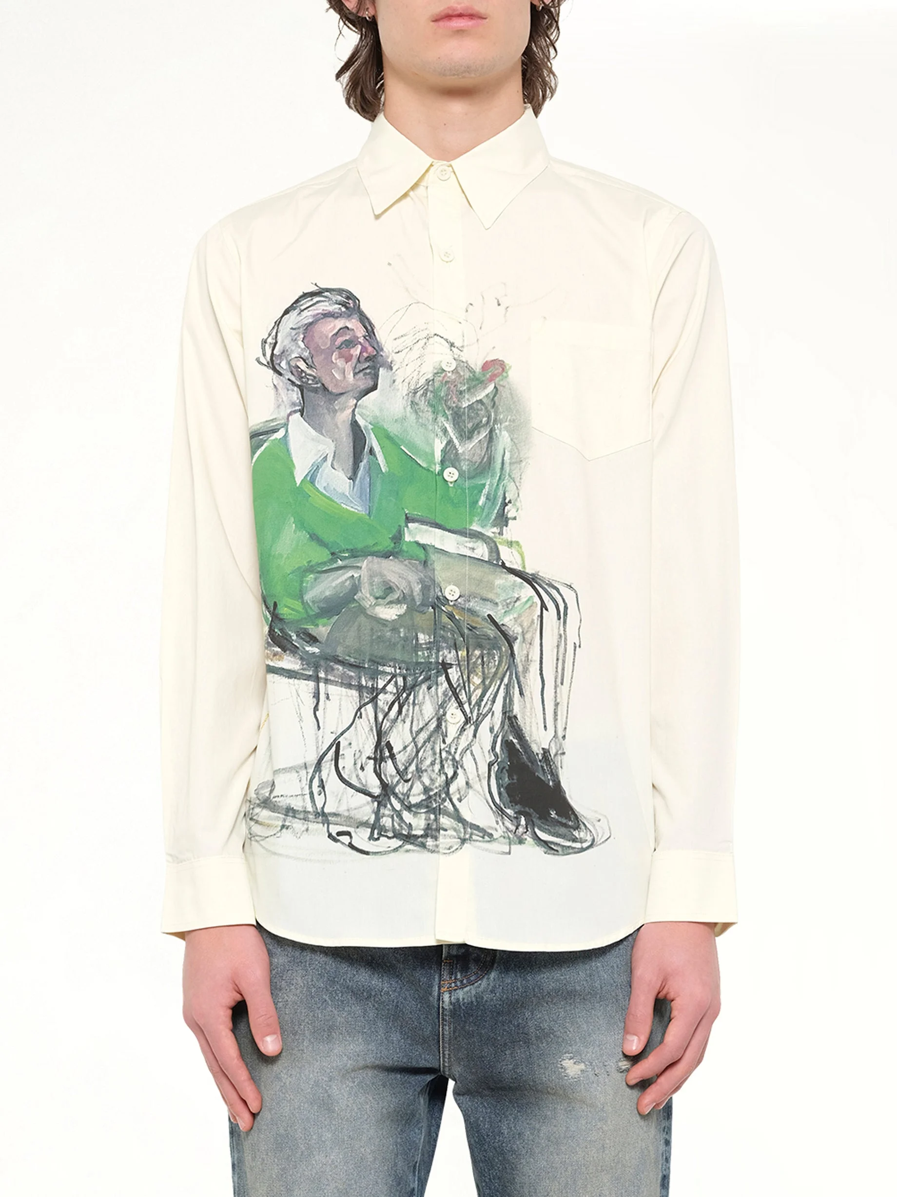 Technicolor Dreams Button up Shirt in White - 1