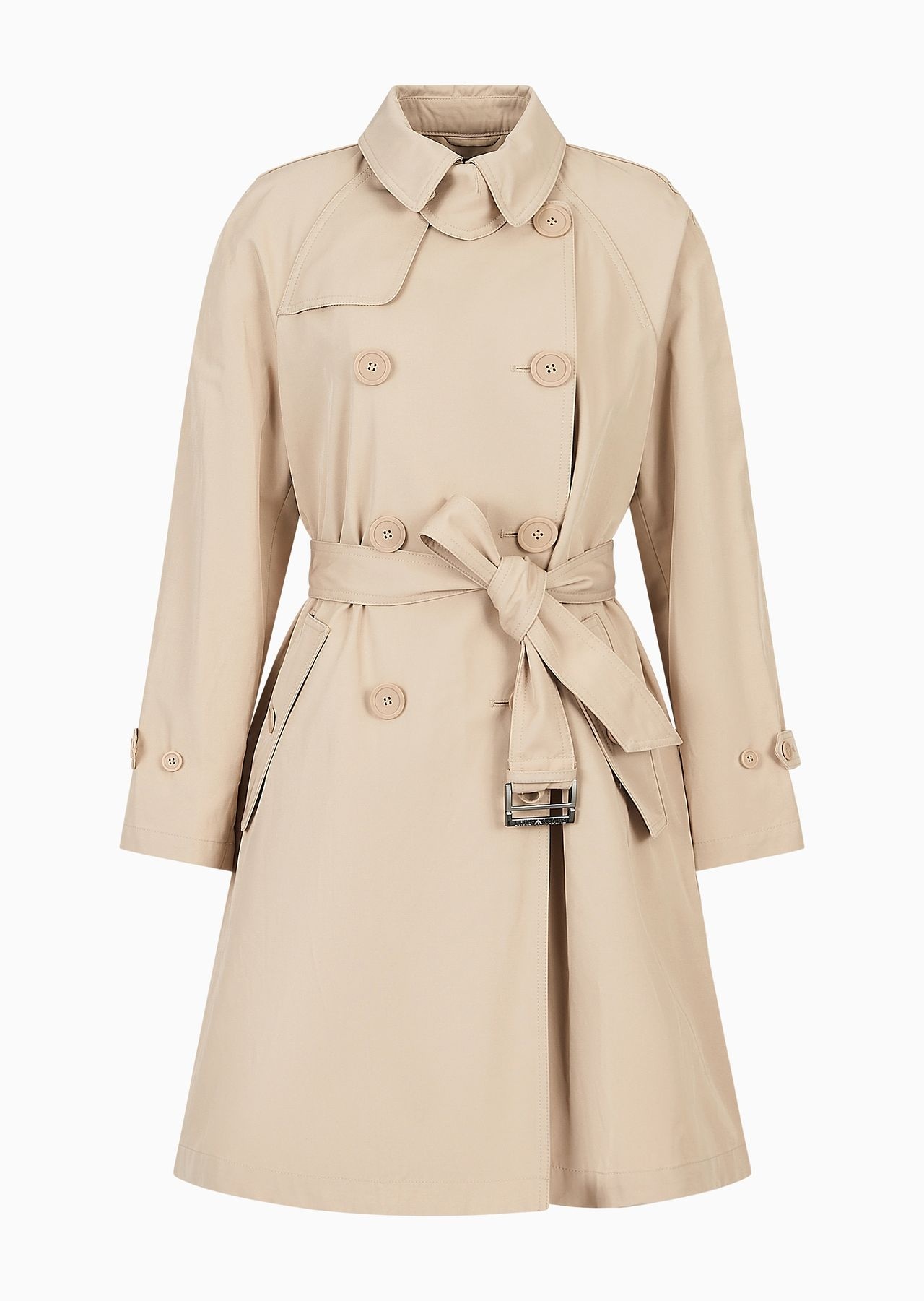 Double-breasted trench coat in water-repellent gabardine - 1