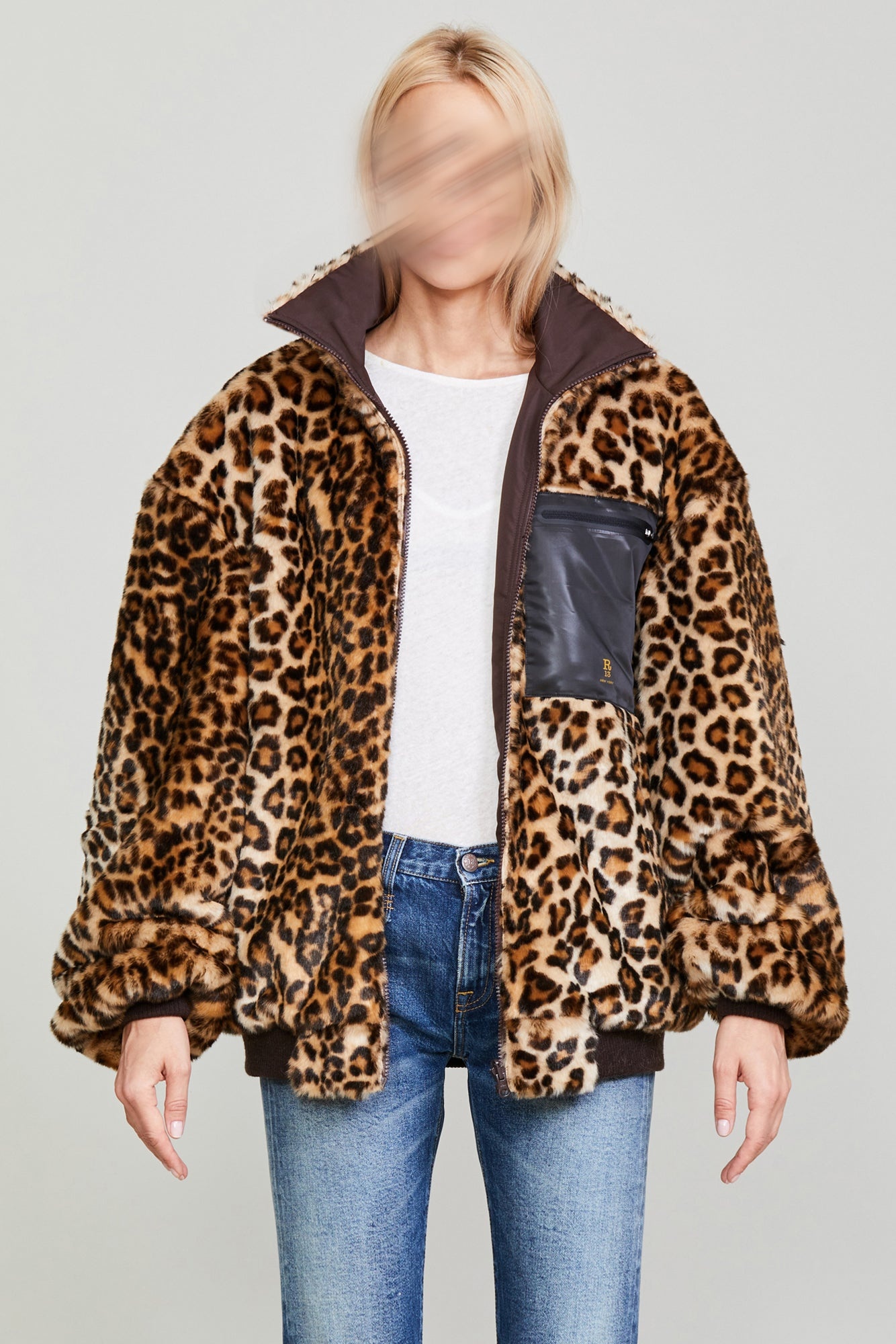 OVERSIZED REVERSIBLE ZIP-UP - LEOPARD - 3