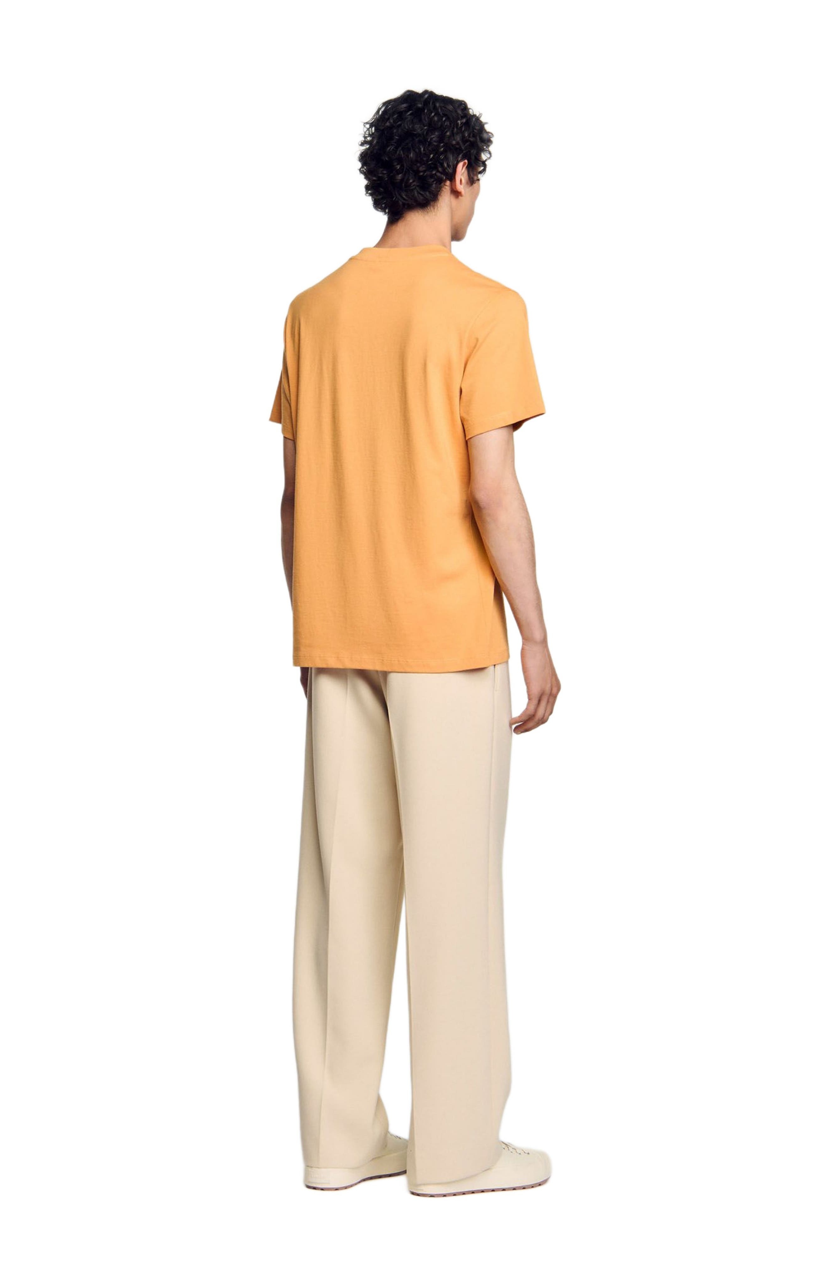 SANDRO Wave print cotton T-shirt in Mandarin. at Nordstrom - 2
