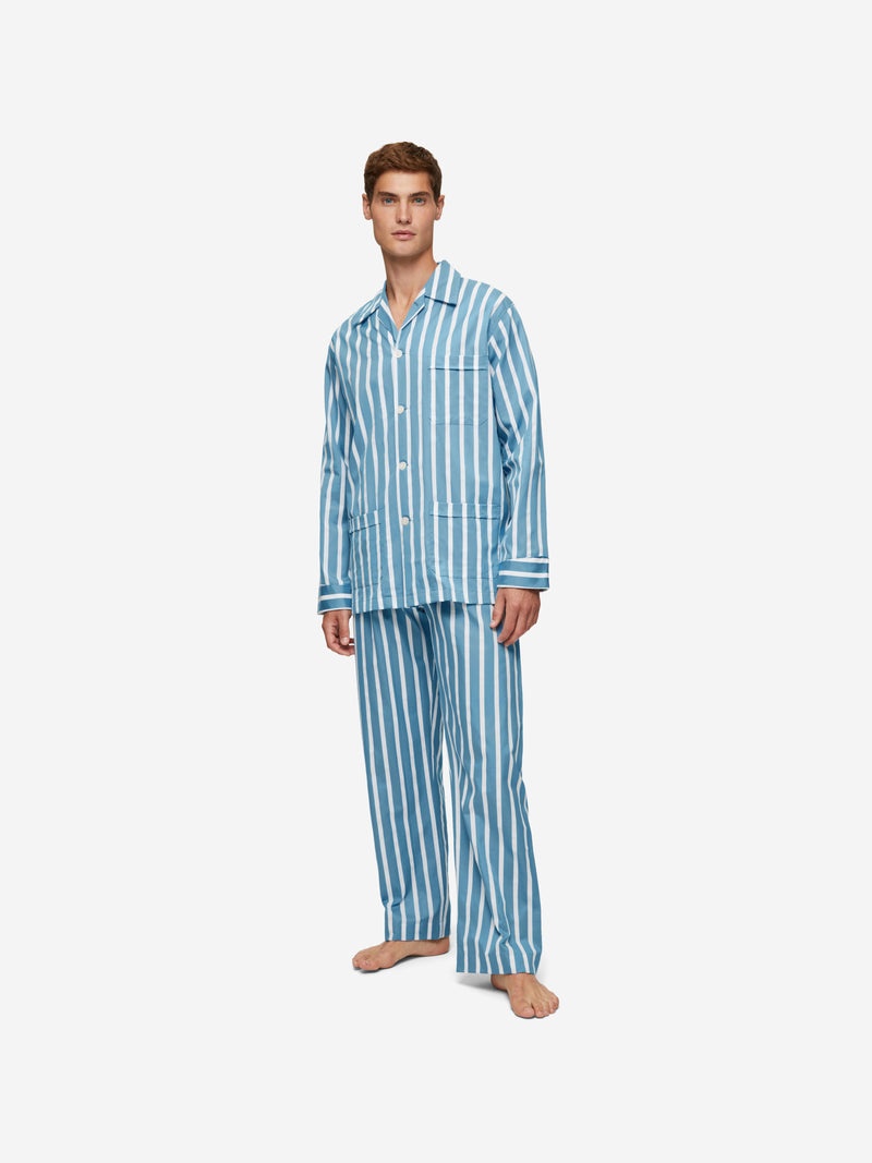 Men's Classic Fit Pyjamas Royal 219 Cotton Blue - 3