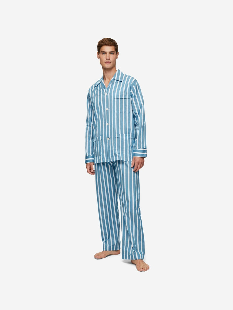 Men's Classic Fit Pyjamas Royal 219 Cotton Blue 3