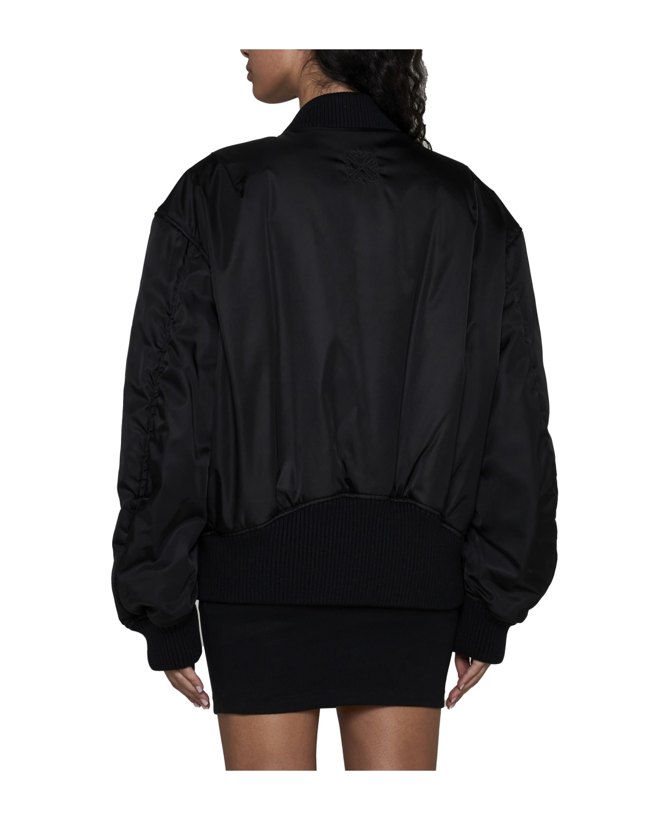 Black Oversize Nylon Jacket - 4