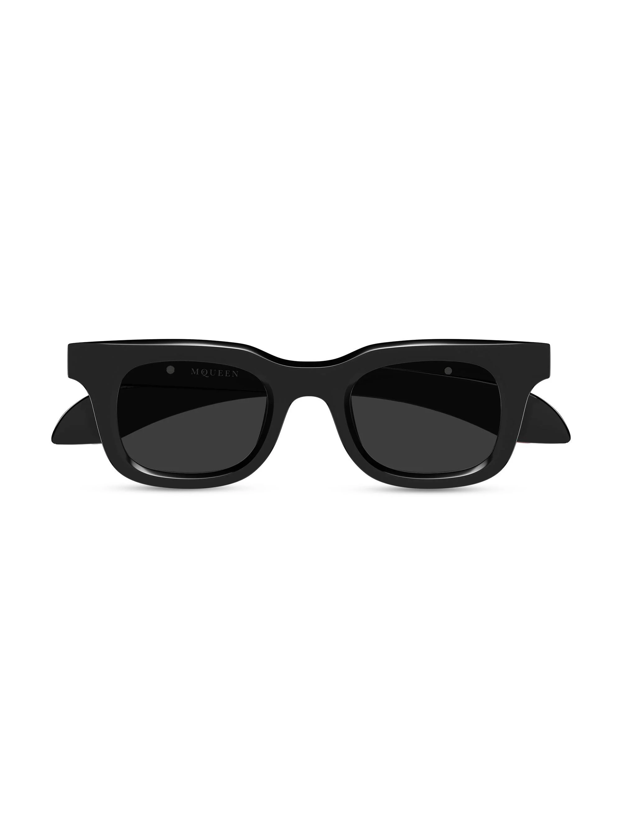 Men's Skull Hardware 46MM Square Sunglasses - Black - 1