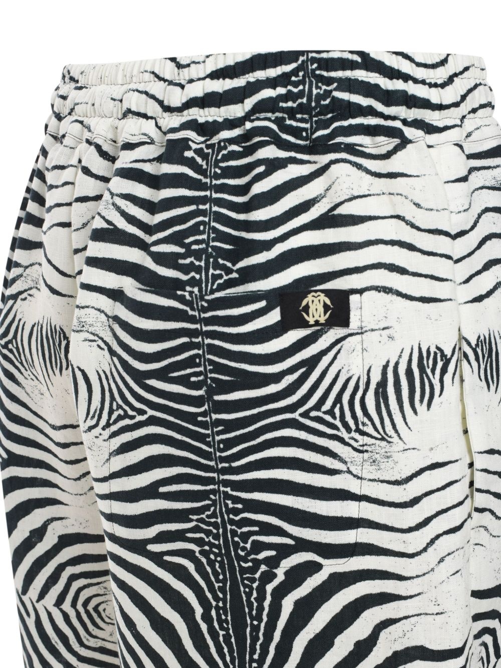 zebra-print shorts - 4