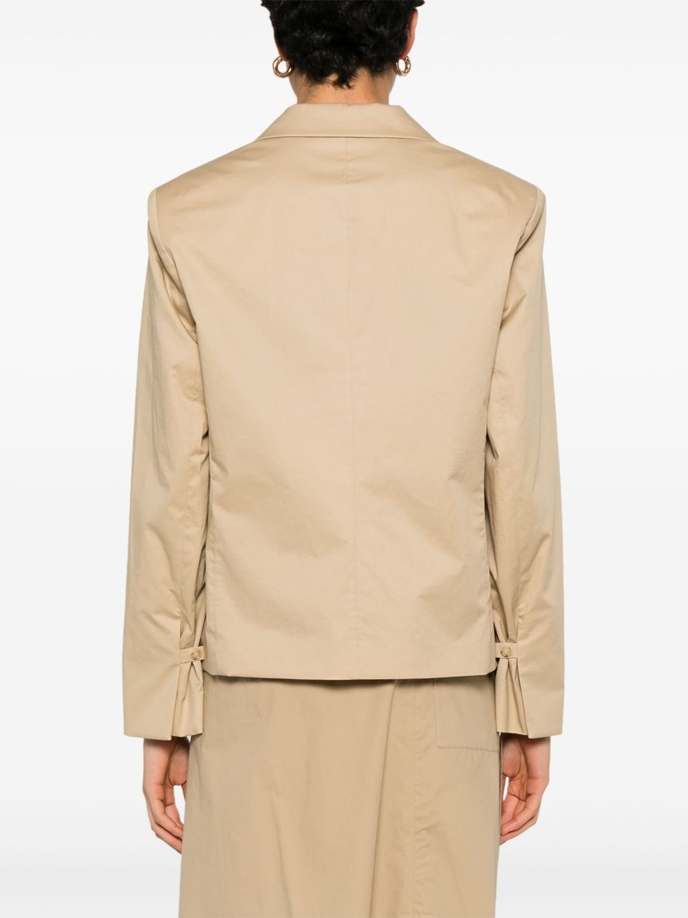 cotton single-breasted blazer - 4