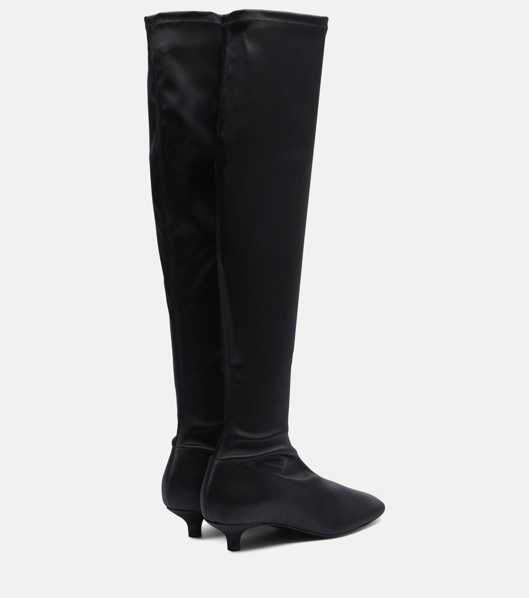 Satin knee-high boots - 2