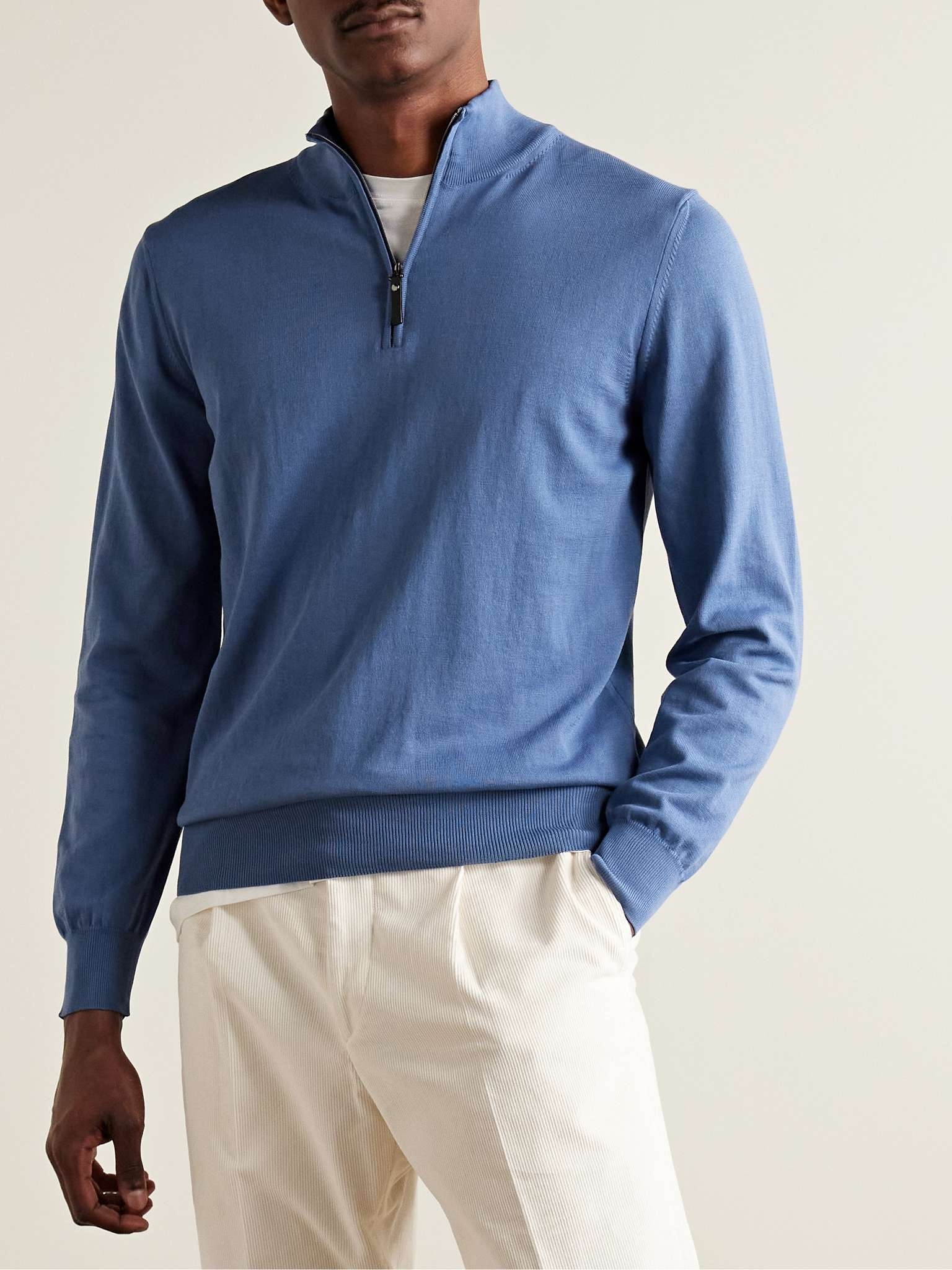 Cotton Half-Zip Sweater - 3