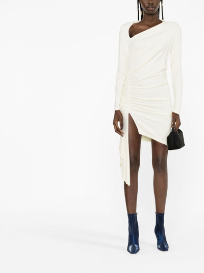 Off-White asymmetric ruched minidress outlook