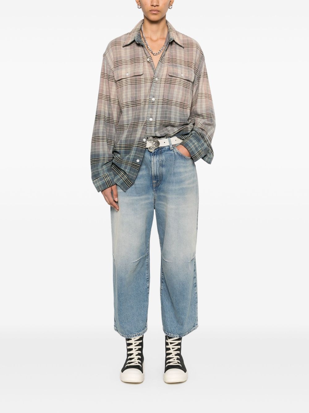 wide-leg cropped jeans - 2