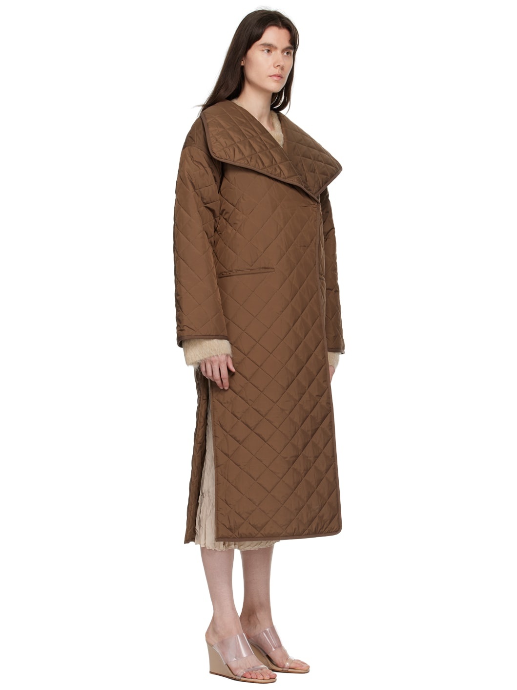 Brown Quilted Coat - 2