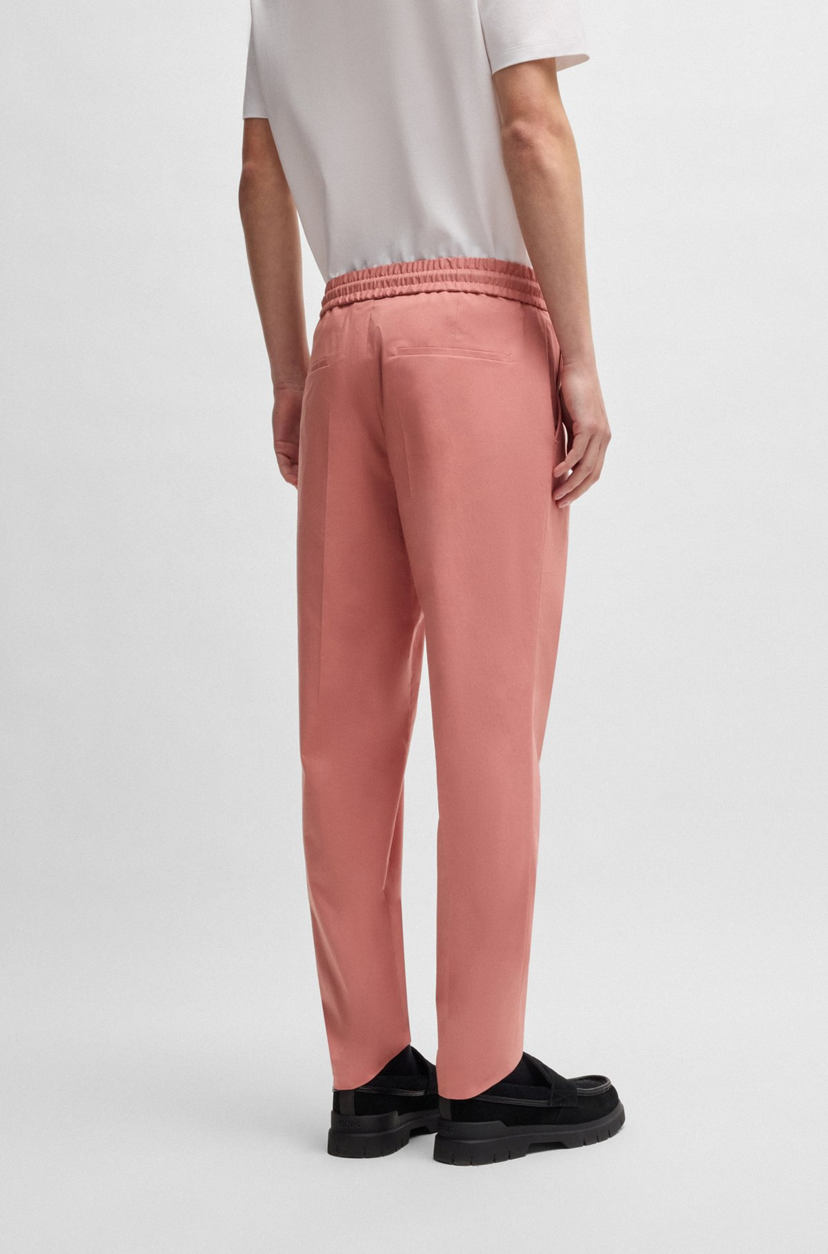 EXTRA-SLIM-FIT TROUSERS IN PAPER-TOUCH STRETCH COTTON - 4