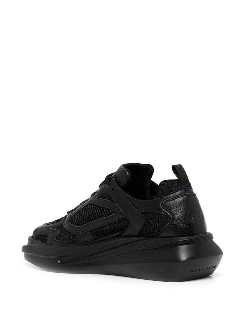 panelled low-top sneakers - 3