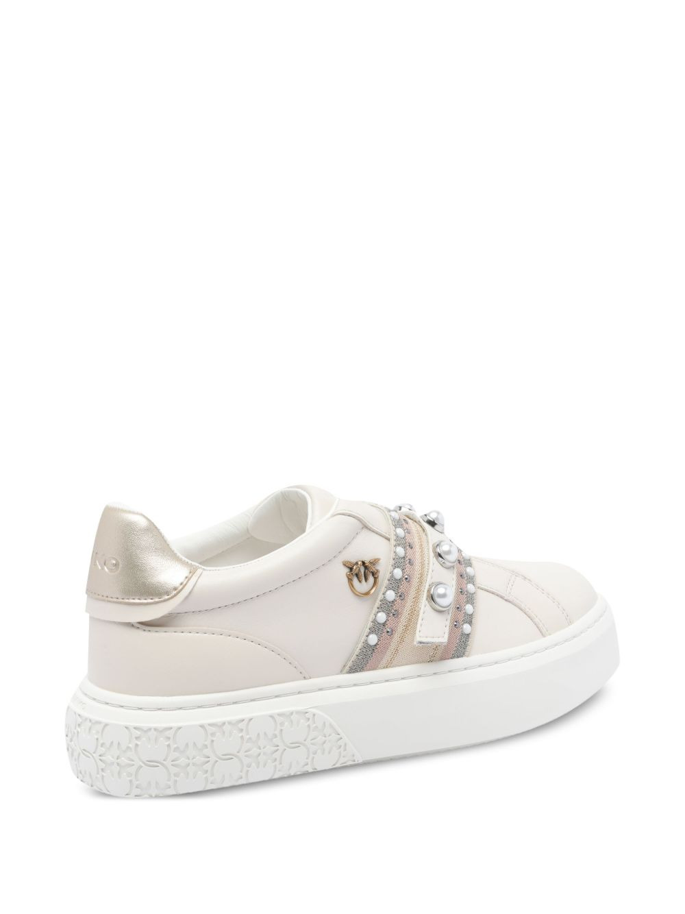 pearl-embellished platform sneakers - 2