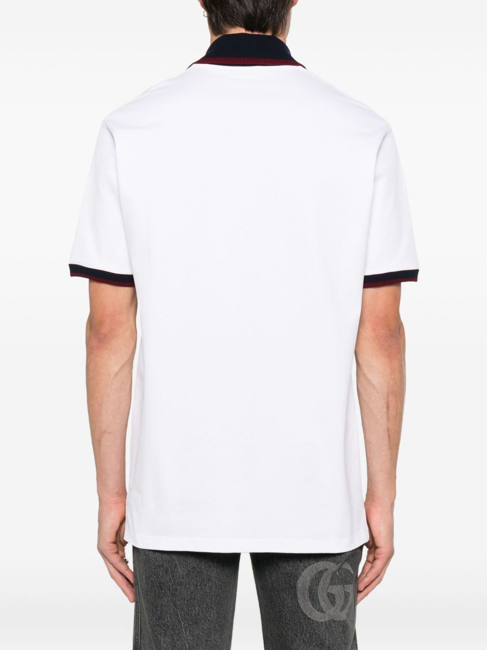 polo-collar cotton T-shirt - 3