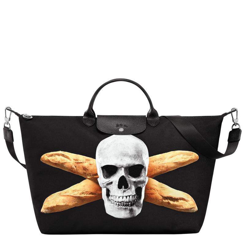 Longchamp x ToiletPaper S Travel bag Black - Canvas 1