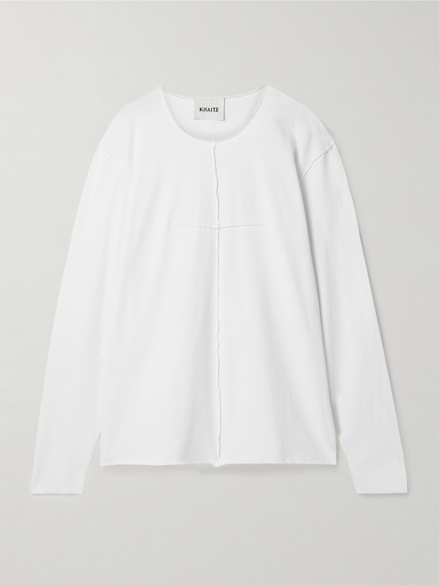 Kit paneled cotton-jersey T-shirt White - 1