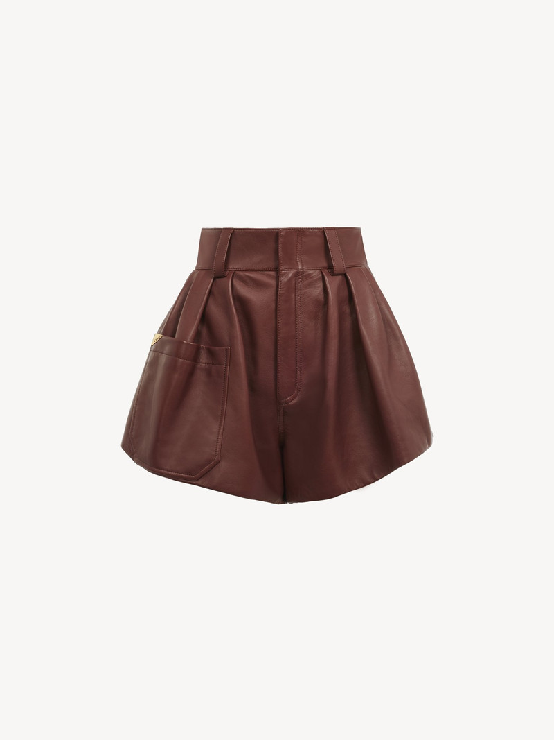 Chloé HIGH-RISE SHORTS IN LEATHER outlook