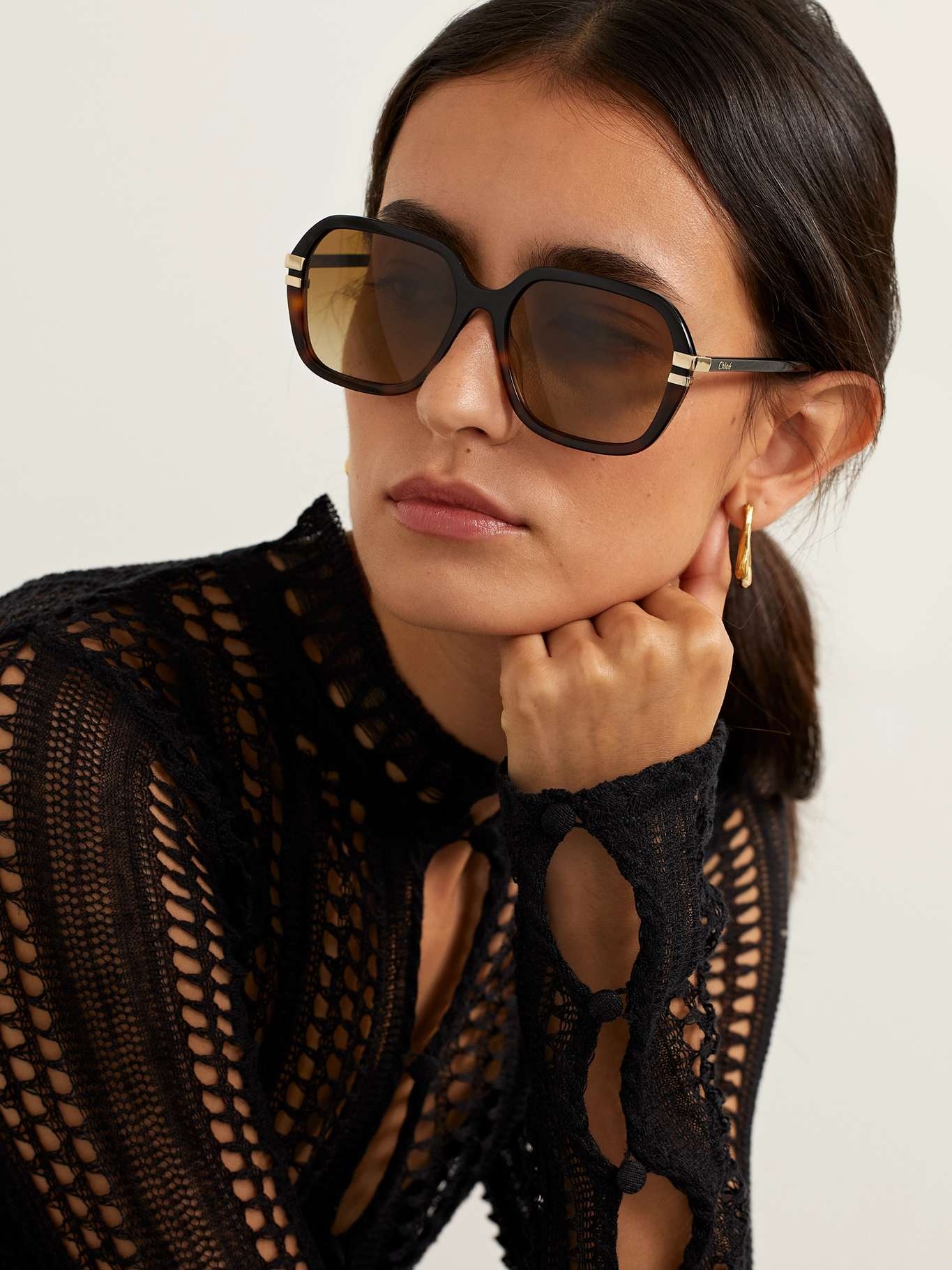 West round-frame tortoiseshell recycled-acetate sunglasses - 2