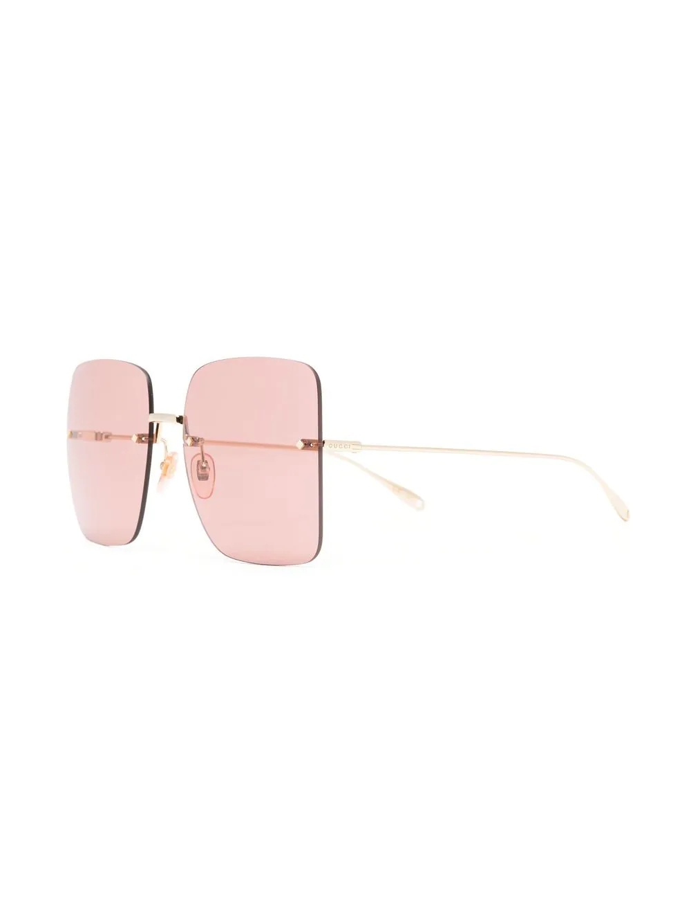 rimless oversized-frame sunglasses - 2