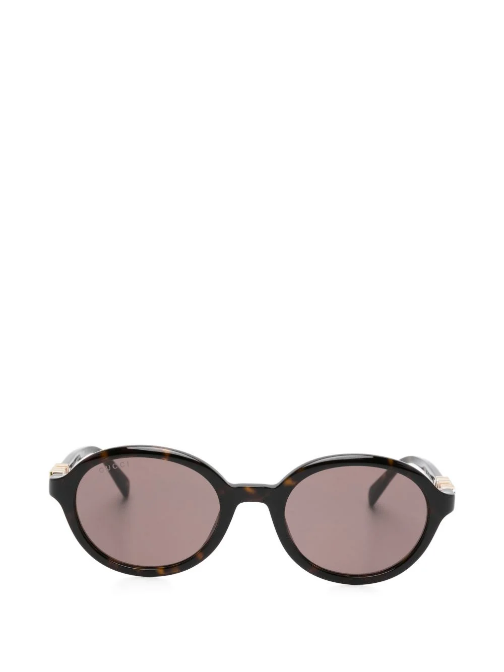 logo-lettering round-frame sunglasses - 1