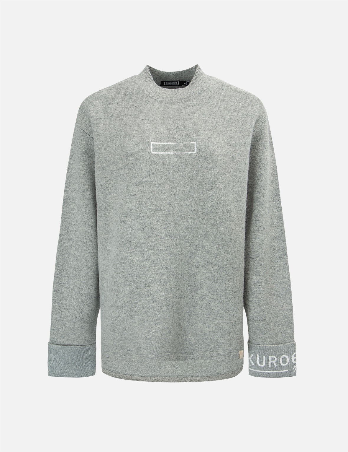 Logo Embroidery Mock Neck Sweater - 2