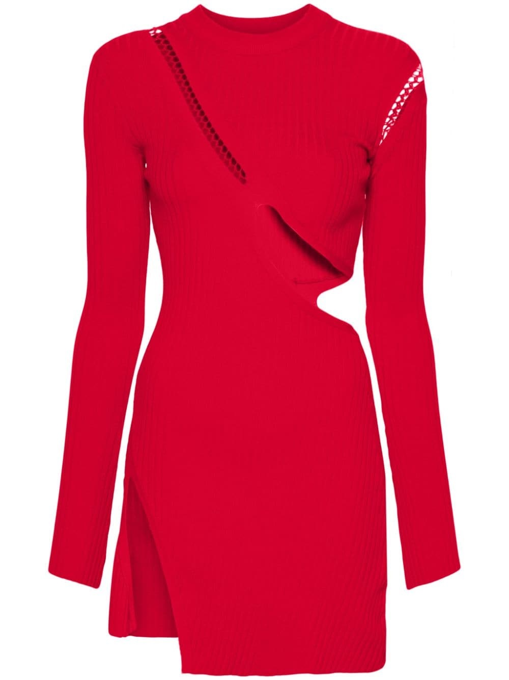 cut-out mini dress - 1