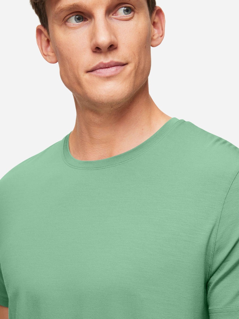 Men's T-Shirt Basel Micro Modal Stretch Sage Green - 5
