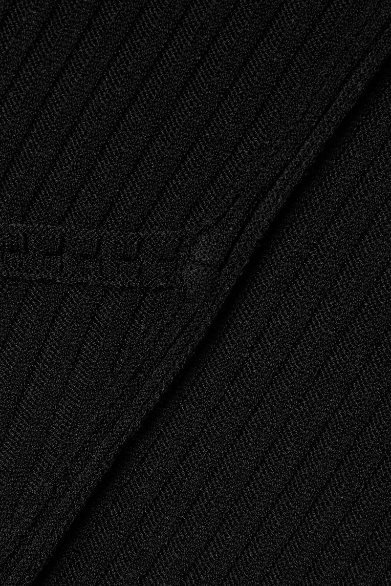 Paneled ribbed-knit maxi dress 4