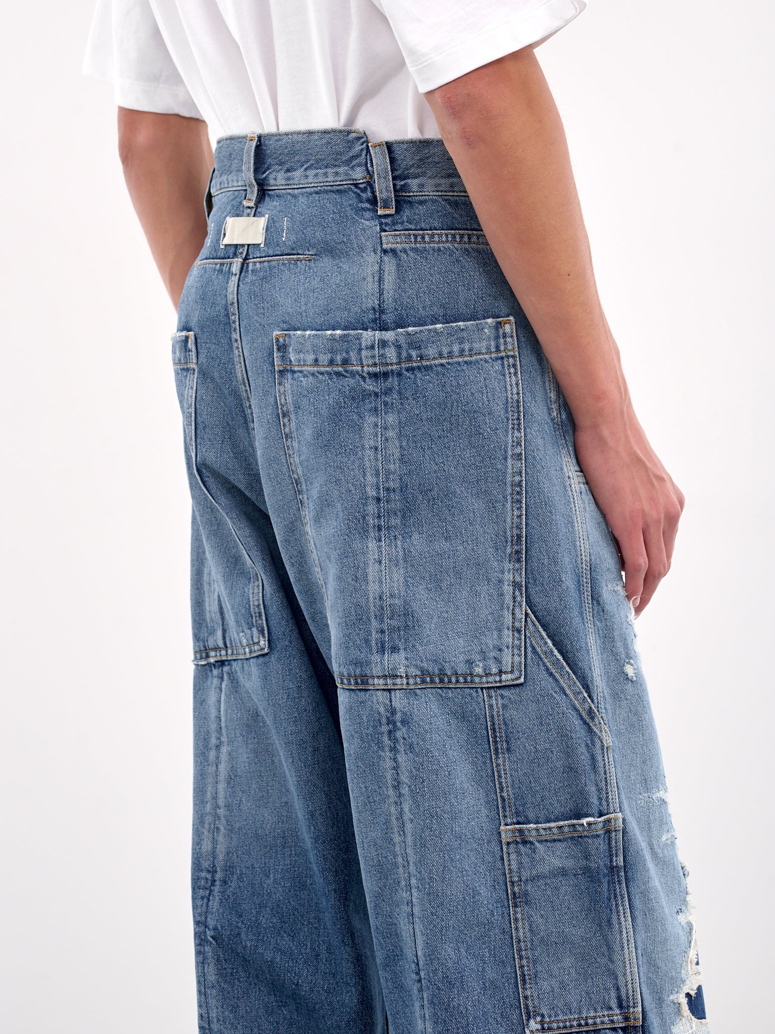 Wide Leg Carpenter's Jeans - 4
