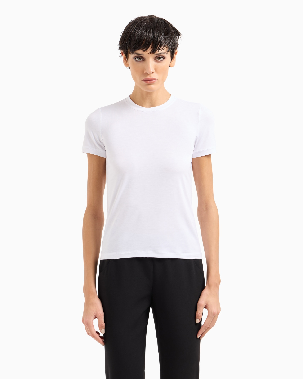 Stretch viscose jersey T-shirt - 4