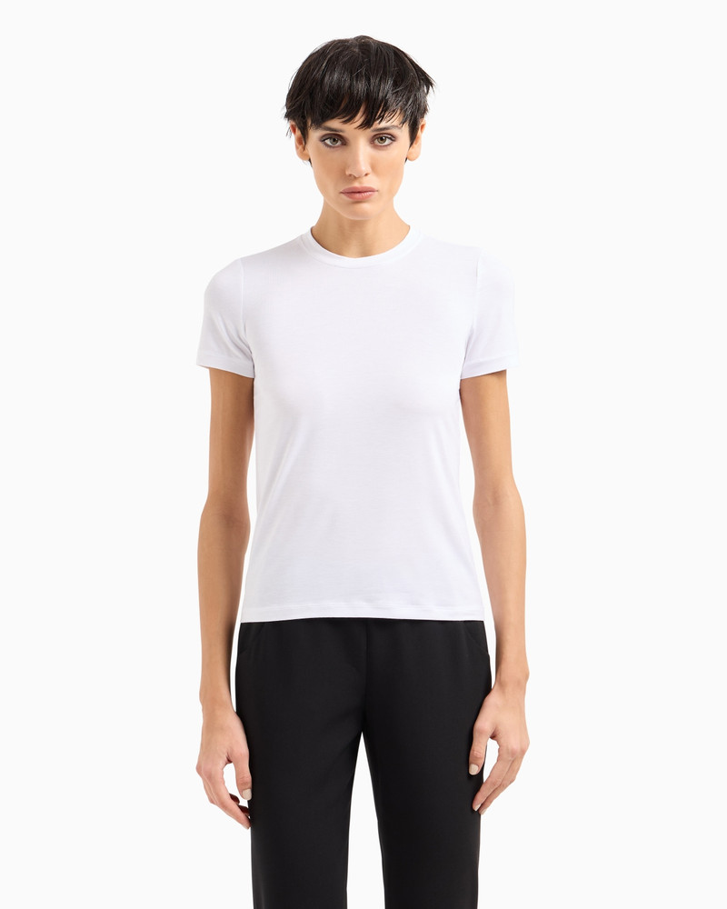 GIORGIO ARMANI Stretch viscose jersey T-shirt outlook