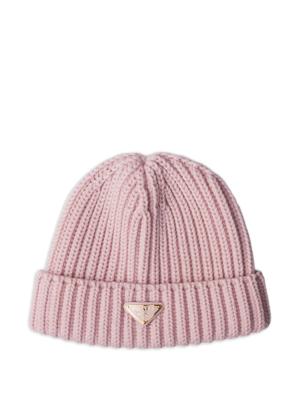 triangle-logo beanie hat - 1