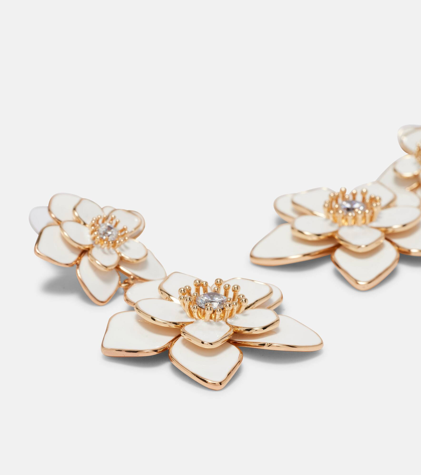Enamel drop earrings - 4