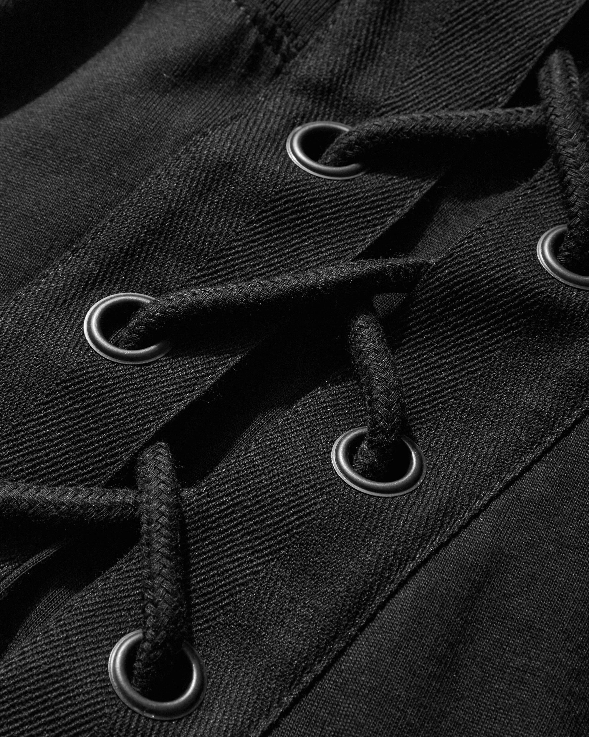 Men's Lace Collar T-Shirt Black - 3