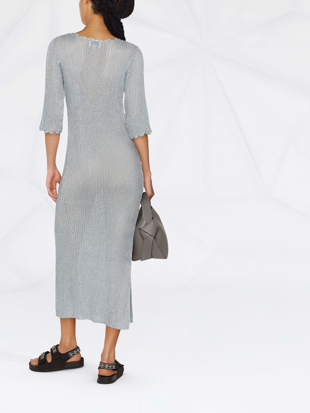 ribbed-knit dress - 4