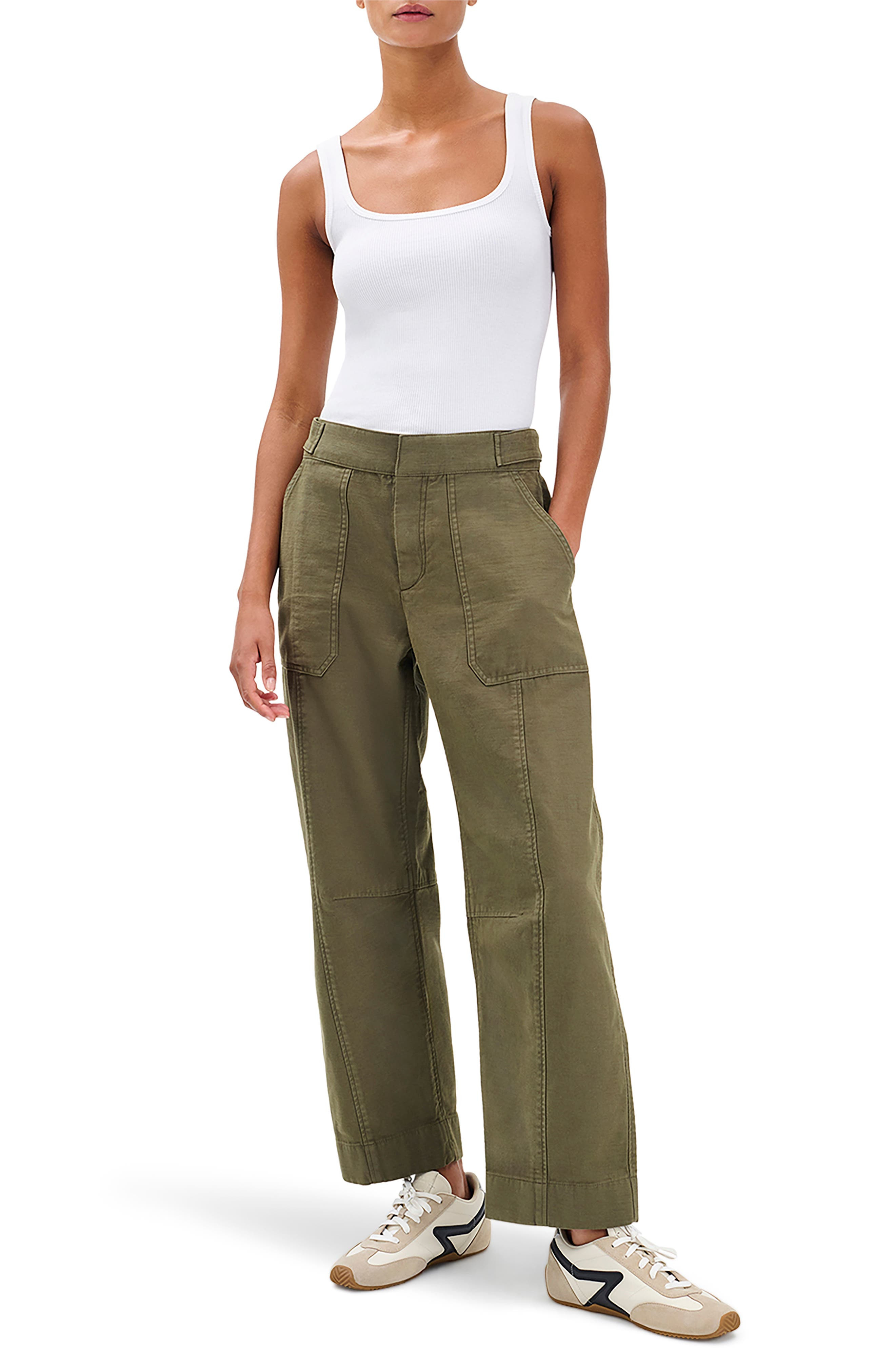 rag & bone Anita Pants in Olive at Nordstrom - 6