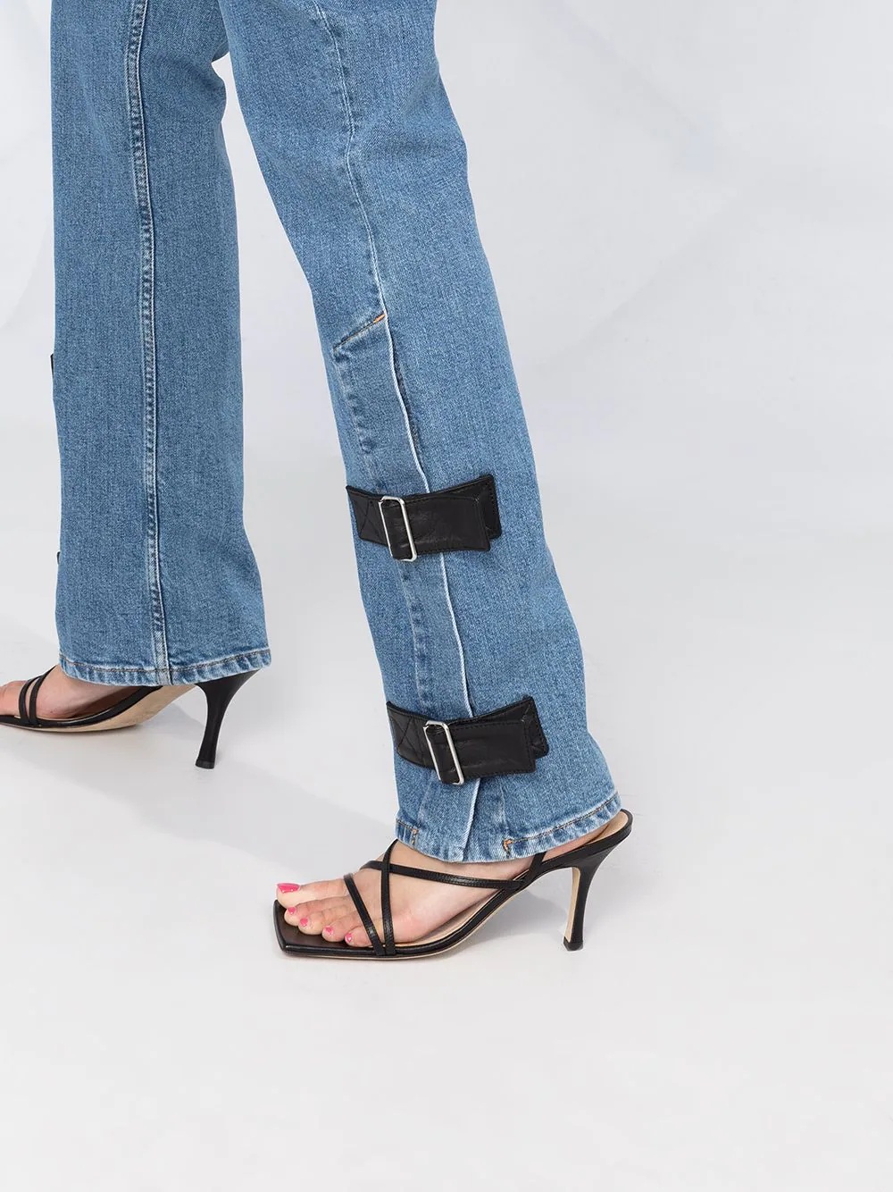 Strap bootcut jeans - 3