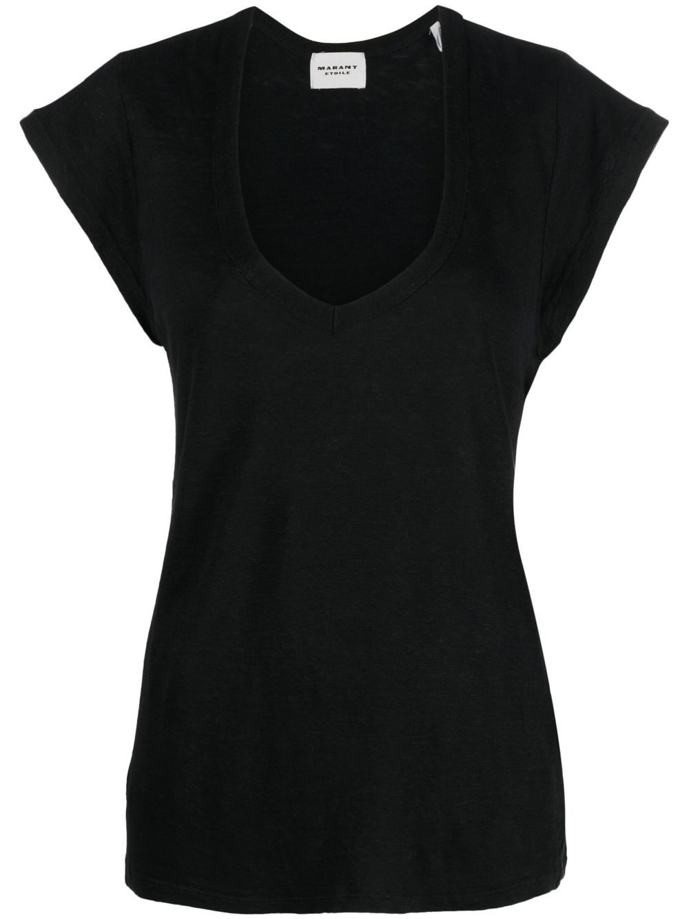 linen short-sleeve top - 1