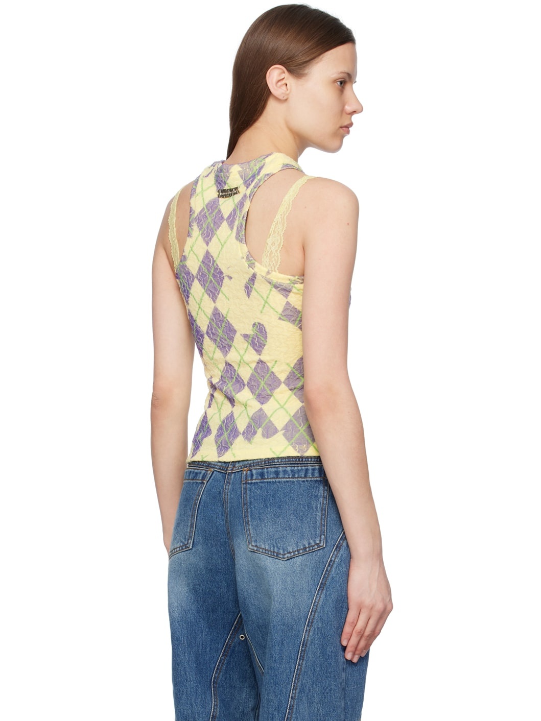 SSENSE Exclusive Yellow Puffy Heart Saver Tank Top - 3