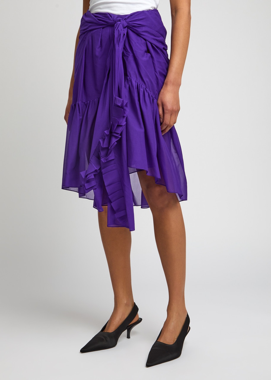 Dries Van Noten Sello Stretch-silk Chiffon Midi Skirt - 2