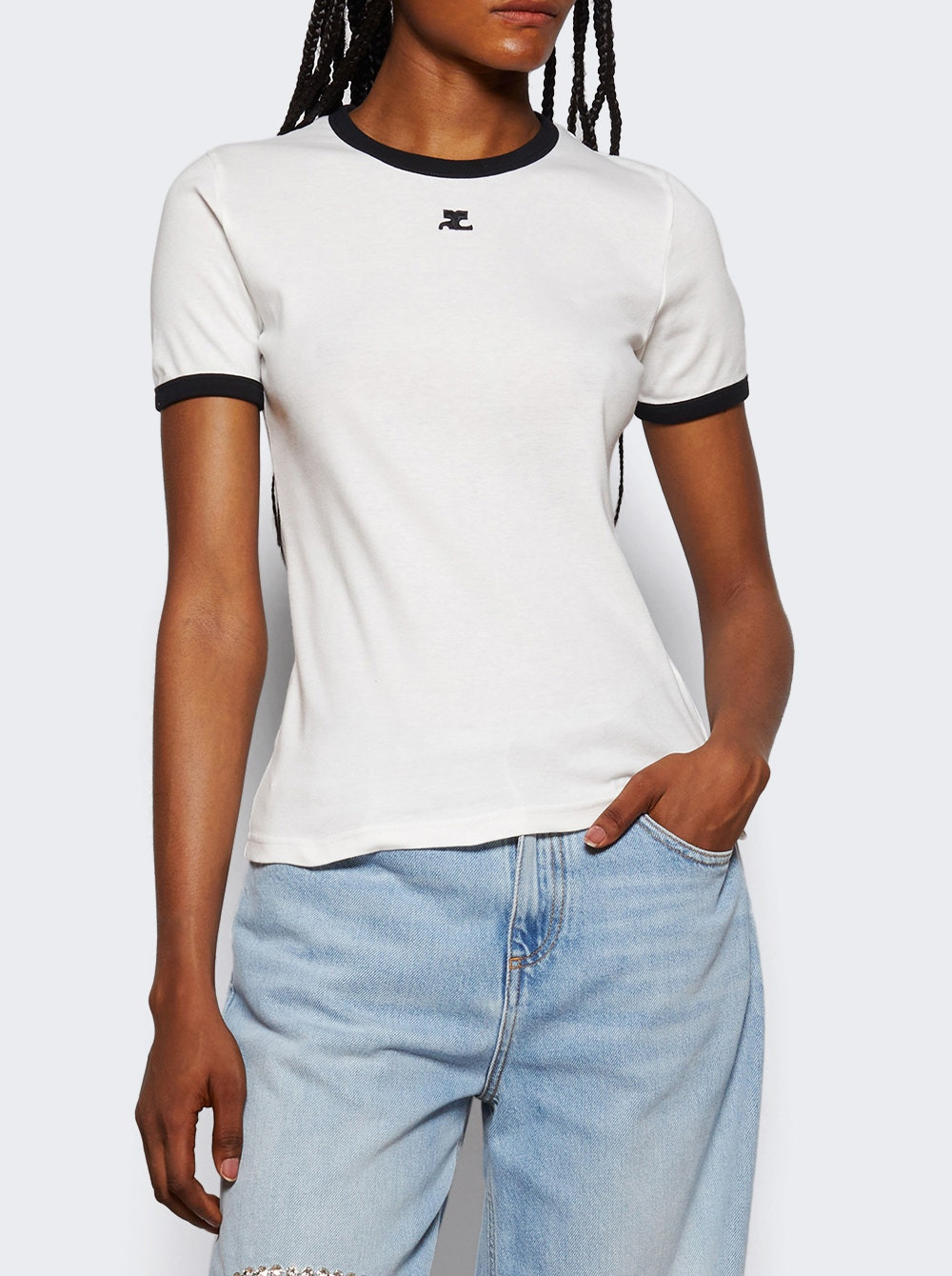 Signature Contrast Tee Heritage White And Black - 2