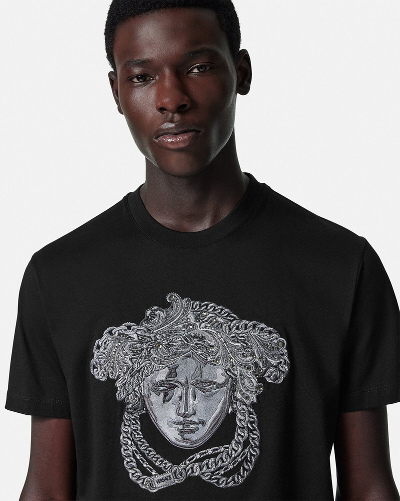 Embroidered Crystal Medusa T-Shirt 3