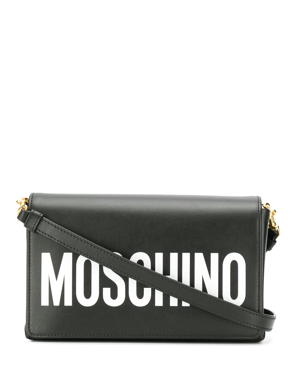 logo flap shoulder bag - 1