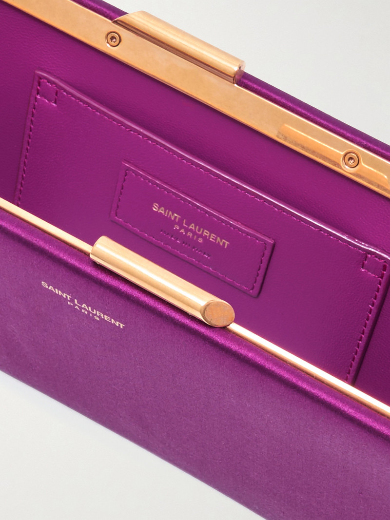 Midnight Small Satin Clutch 5