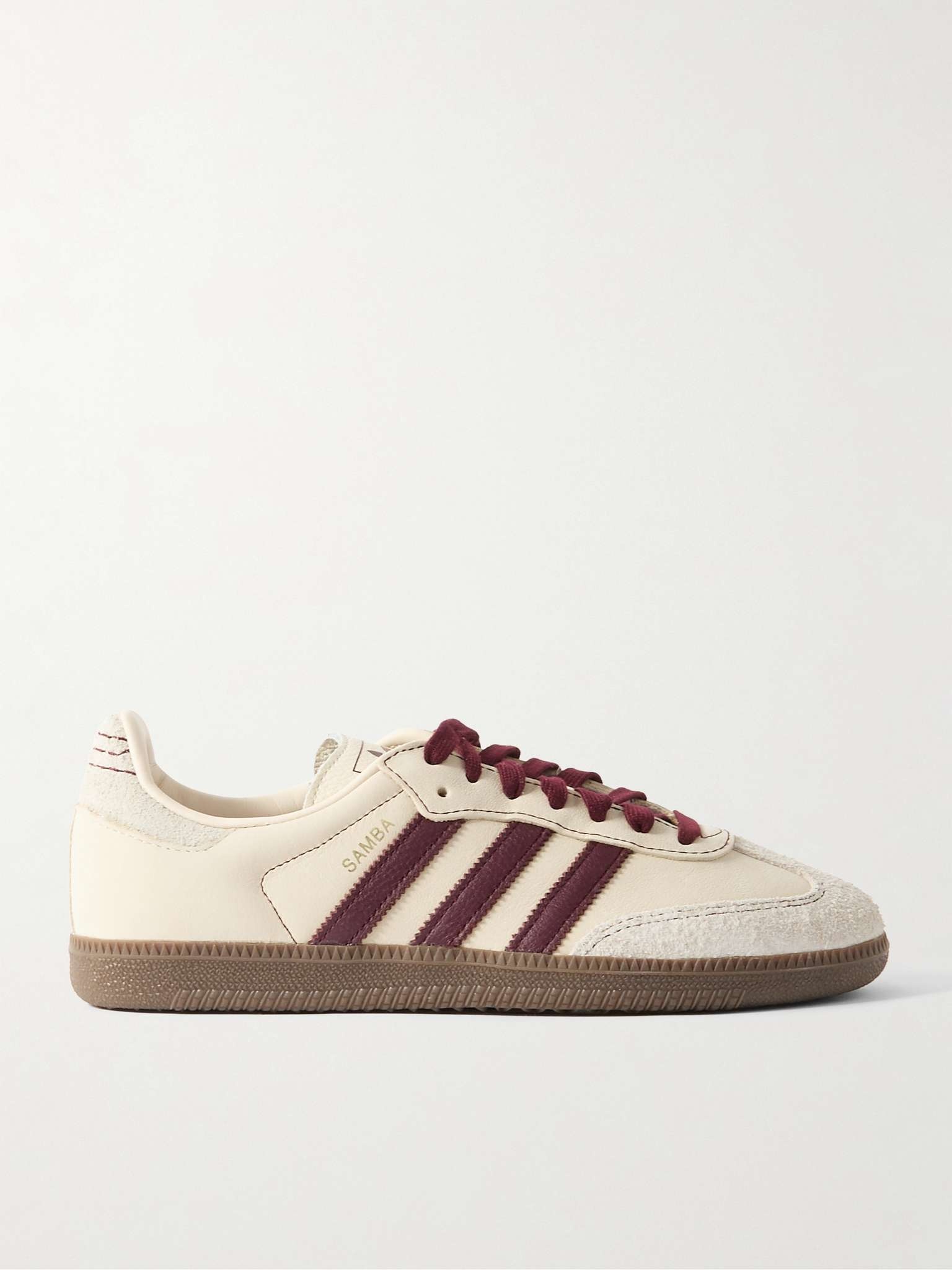 Samba OG Suede-Trimmed Leather Sneakers - 1