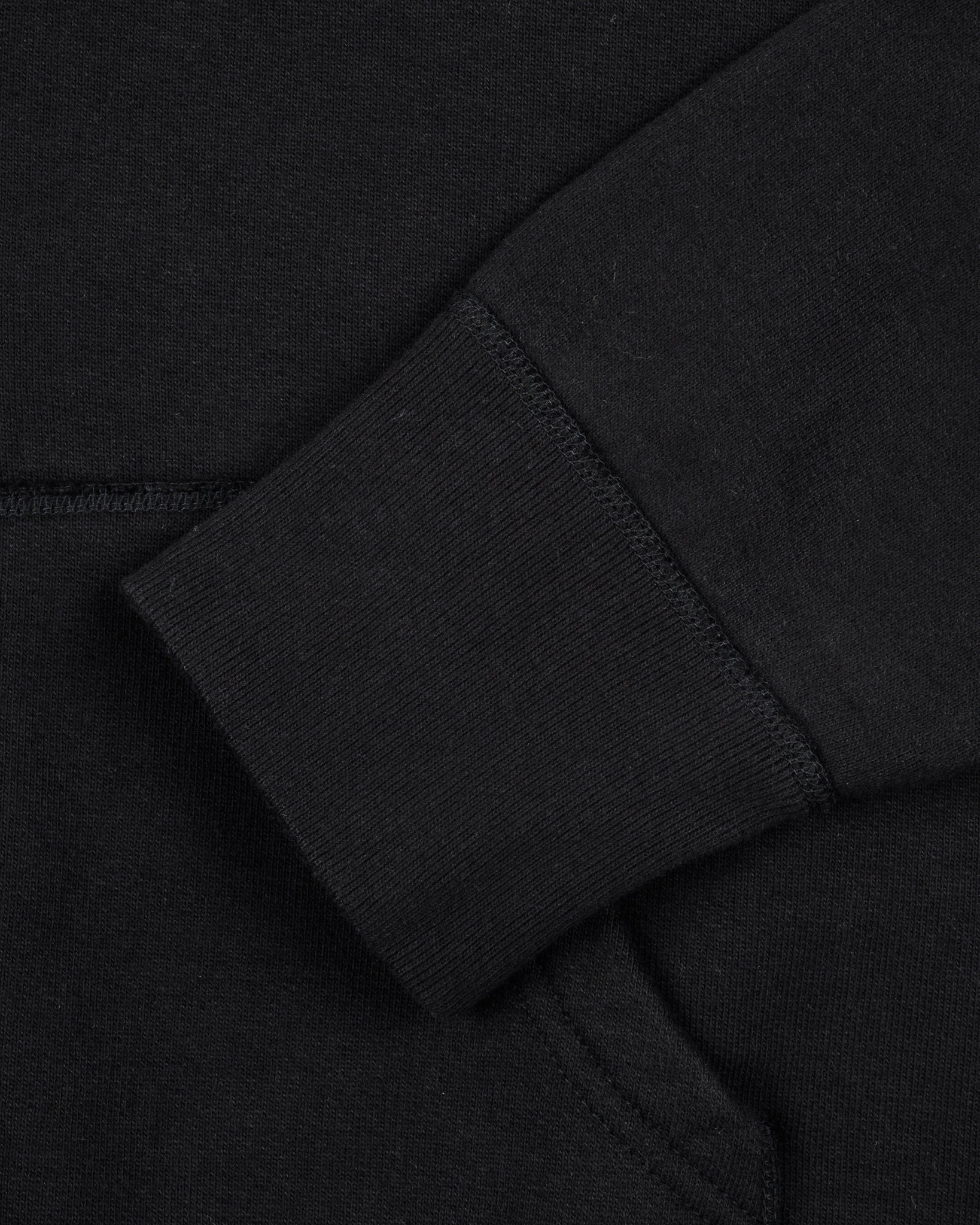 IHSW-10-BLK 14oz Ultra Heavyweight Loopwheel Cotton Zip Up Hoodie - Black - 15