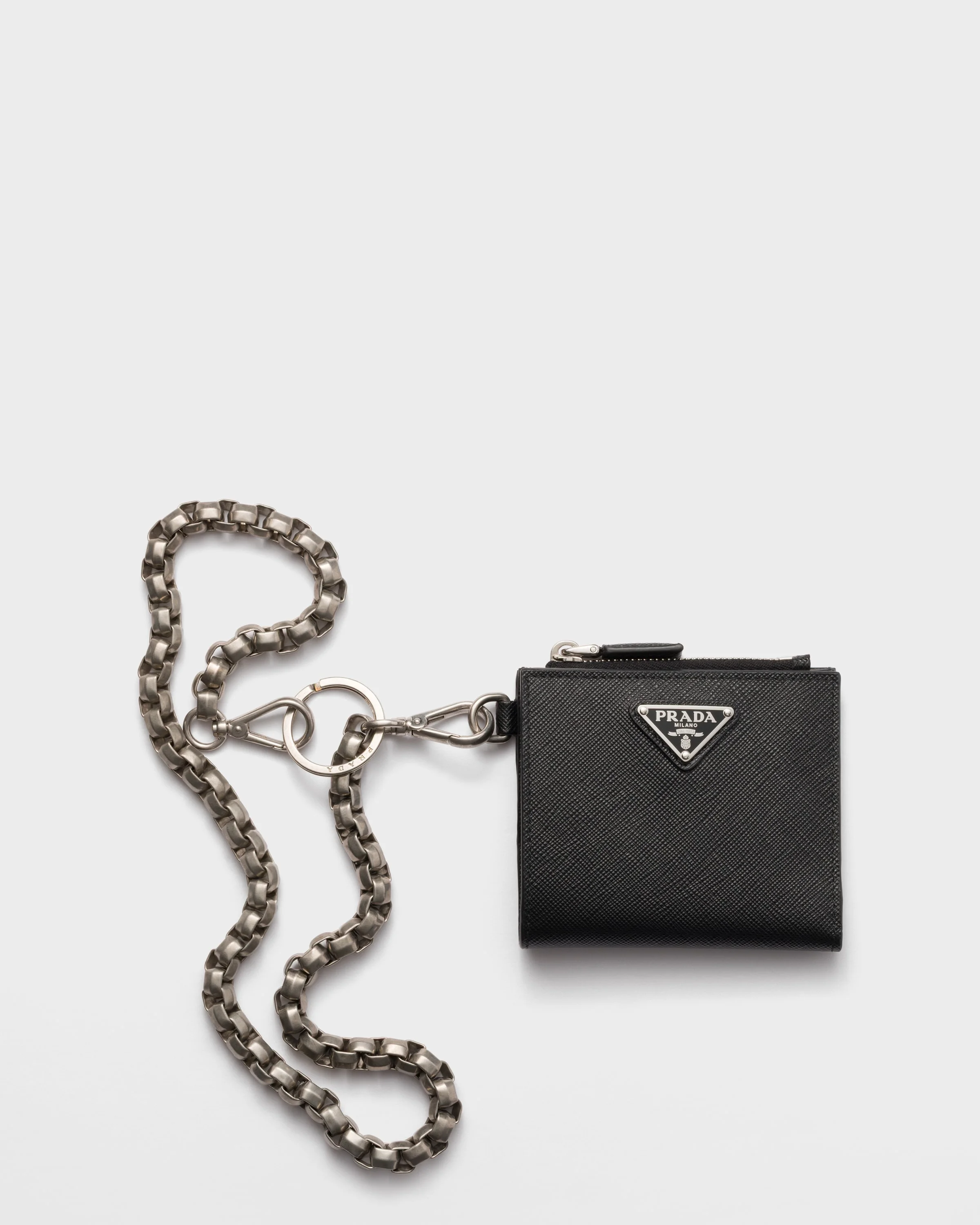 Small Saffiano wallet with chain - 1